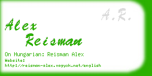 alex reisman business card
